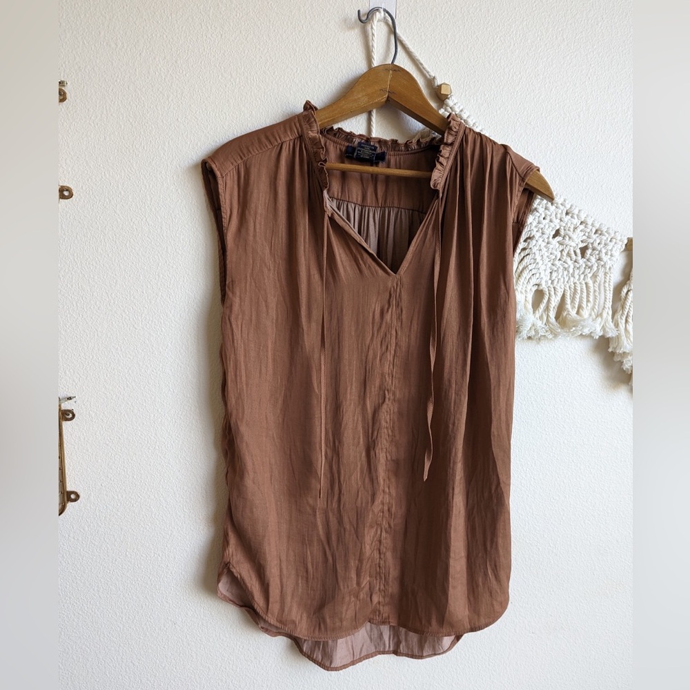 Blouse tank, brown, xs